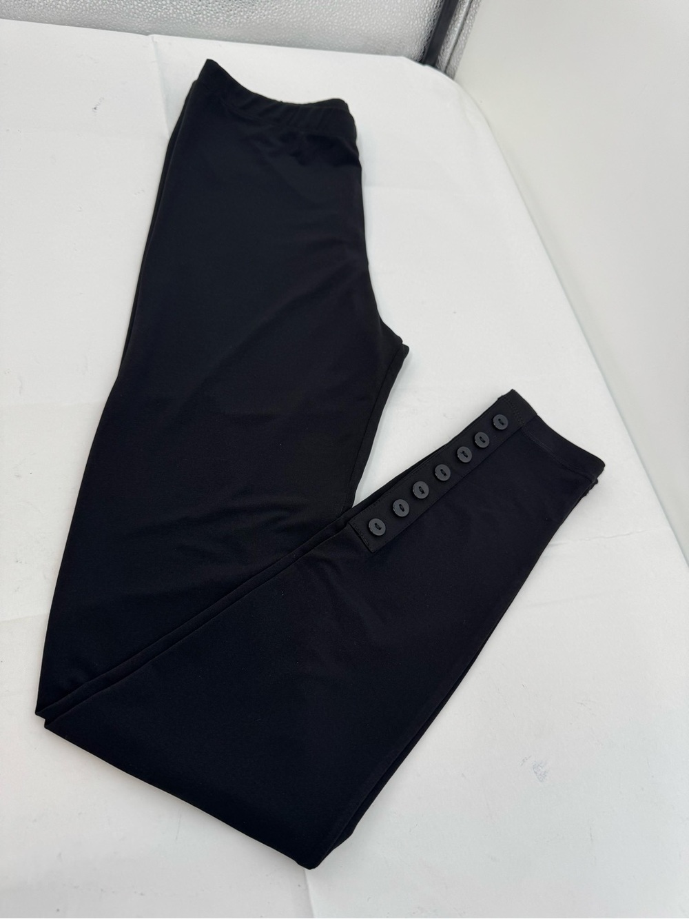 Kozan Della Seasonless Pull On Leggings Size S Elastic Waist Buttons Detailed